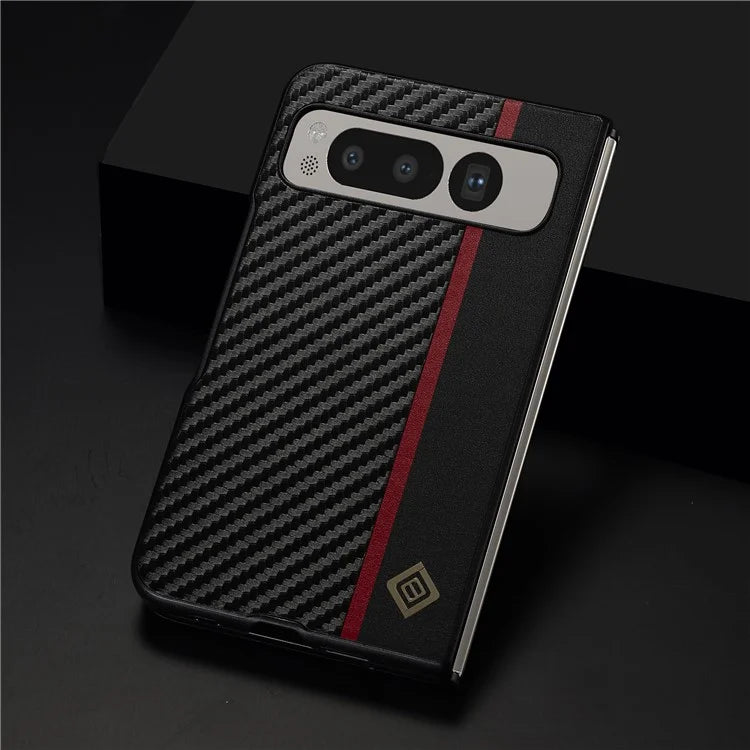 Pixel Fold Case Carbon Leather Mix