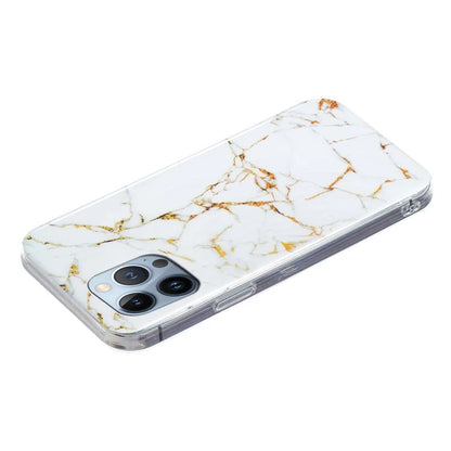 iPhone 14 Pro Ivory Luxe Marble Case