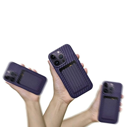 Carbon Fiber Leather Magnetic Card Wallet