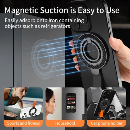 360-Magnetic Ring Holder Kickstand Carbon Fiber